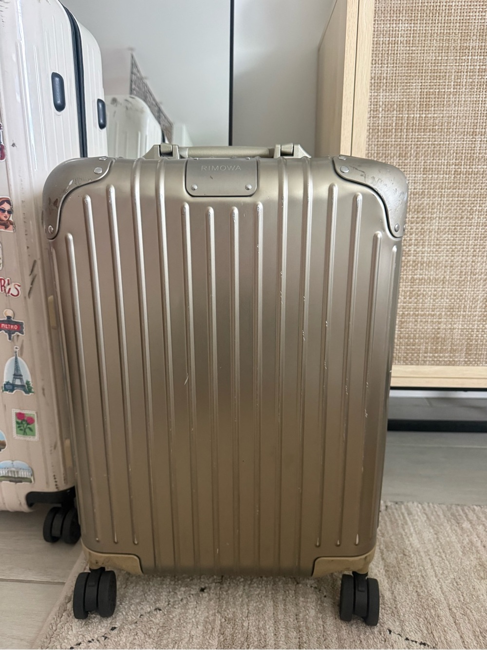 RIMOWA Aluminum Champagne Gold Suitcase